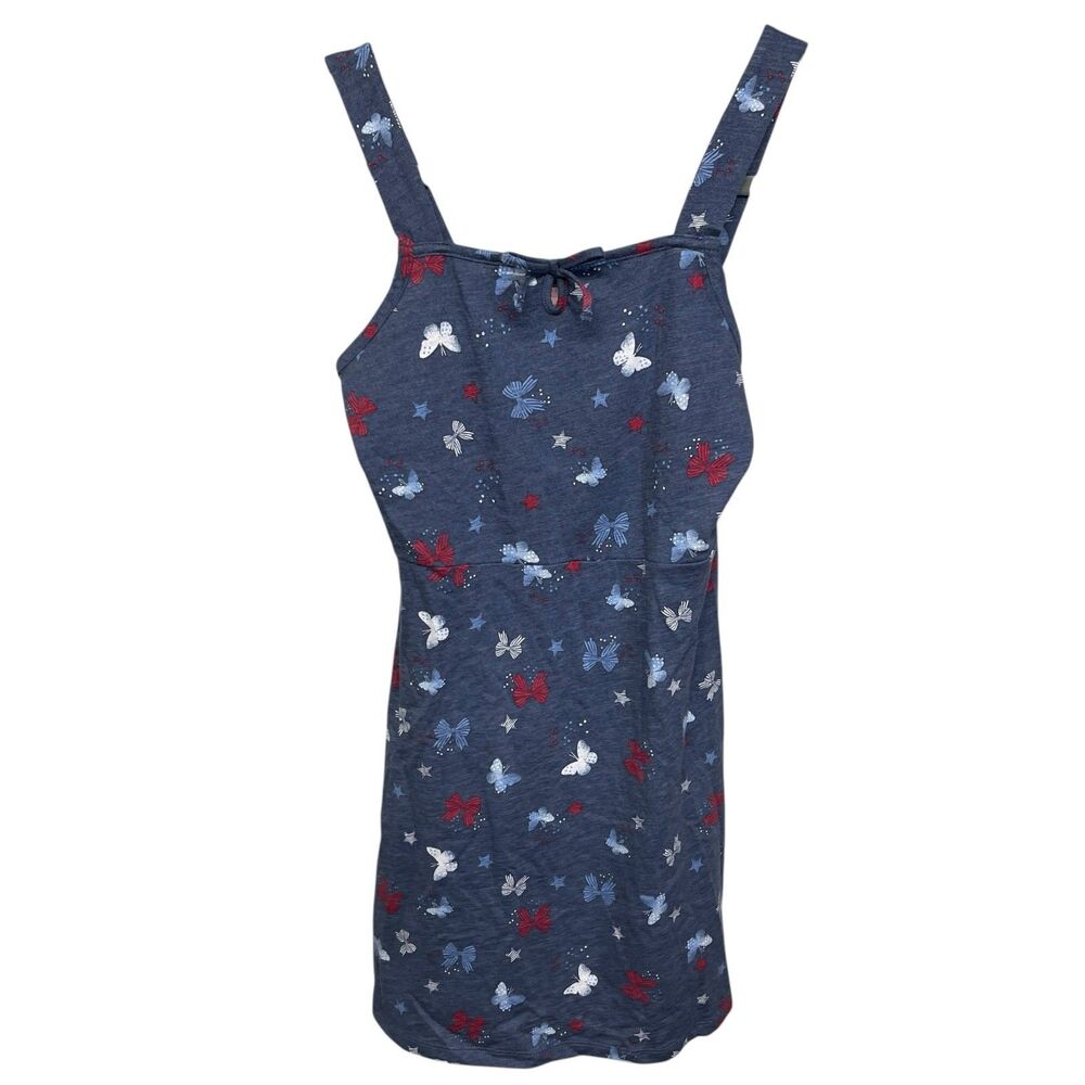 Girl's 60% Cotton SO Americana Butterfly Key Hole Dress Large 10/12 New w/ Tags